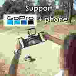 Gopro and cell phone holder