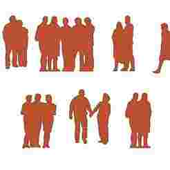 Group of people for architecture scale 1/100-75-50