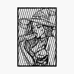 Happy Halloween Blowjob Witch Line Art Wall Art
