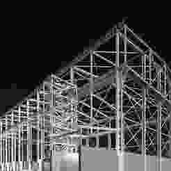 Industrial factory building in structure 25i27