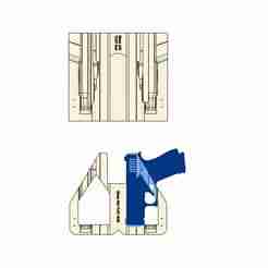 IWB taco-style holster mold for Glock 43X / 48 with TLR-7 Sub light