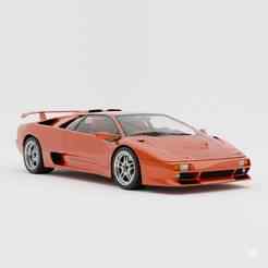 Lamborghini Diablo GT - car, vehicle, automobile, sports car, classic car, race car, toy car, RC car, 3D car model, sedan, SUV, pickup truck, convertible, hatchback, coupe, luxury car, supercar, electric car, 4x4, car toy, RCcar body / RC car shell, slot