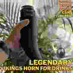 Legendary Vikings horn for drinks - optimized for 250/330/500 ml cans