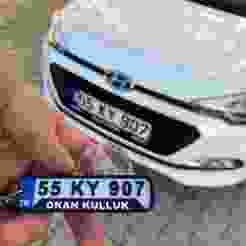 license plate keychain mascot