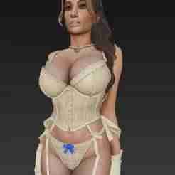 Lustful Bride - Erotic Lingerie 3D Print Model