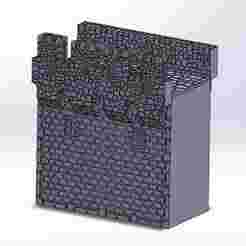 Medieval wall with loopholes in scale 1:72