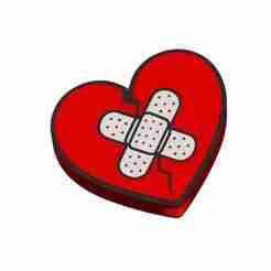 Mended Broken Heart Straw Topper 2 sizes 3MF File included