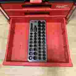 Milwaukee 43pc 3/8" SAE & Metric Impact Socket Set Packout Drawer Insert