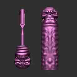 MINI SNIFFER CANISTER - CONTAINER WITH CONCEALED INHALER - HALLOWEEN SKULL