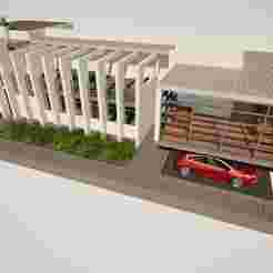 Modern house building, in H0 scale