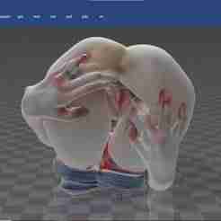 nude girl spreading ass and pussy textured bust
