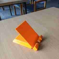 Pocket flap mobile stand with secret storage.