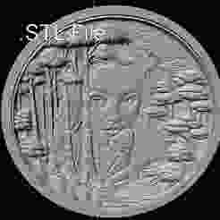 Poker Chip .STL File Low Relief for 3D Print or CNC Router XXX29C