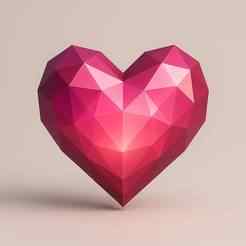 Polygonal Crystal Heart