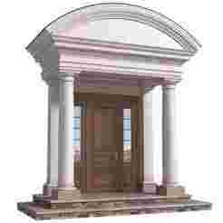 Porch with a round pediment Entrance group Entrance to the House Main Entrance to the house Classic Porch