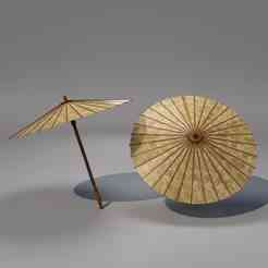 Realistic Umbrella 3D Model Game Ready  PBR Textured  Low Poly