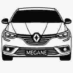 Renault Megane 4 - 2D ornamental - KEYCHAIN Megane 4