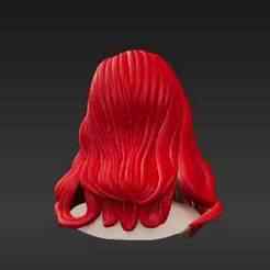 Royal Atlantean Inspired Female Head for FDM/Resin Printing - Detailed 1/12 1/10 Scale, Vibrant Red Hair, Aquatic Crown