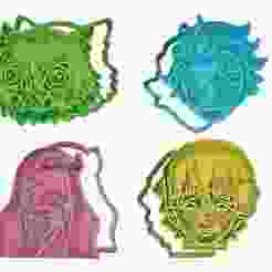 Set Demon Slayer, tanjiro, nezuko, zenitsu, inosuke