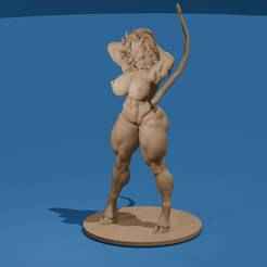 Sexy Thick Tiefling NSFW Stylized Character.