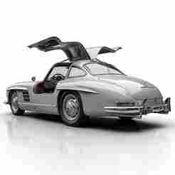 Single STL Mercedes-Benz 300 SL Gullwing - ambulance, alfa romeo, mini cooper, genesis, renault, electric car, hybrid car, cadillac 3D Model