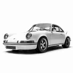 Single STL Porsche 911 Carrera RS 2.7 - retro car, hd car, fantasy car, military vehicle, houdini car, suzuki, slammed car, tesla cybertruck 3D Model