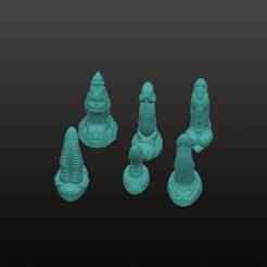 SIx PAck of Sculpted Dildos.