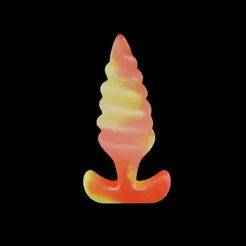 spiral plug dildo