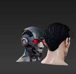 Stern Bionic Commander Head - Custom Action Figure Headsculpt for 1/12 Scale
