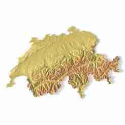 Switzerland Topographic Map – 3D Model for 3D Printing & CNC Carving