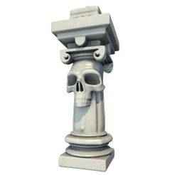 Temple Stone Skull Pillar 1
