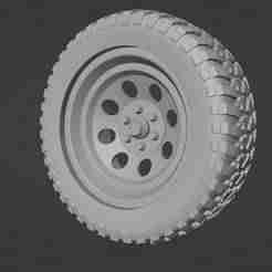 Truck Van Tyre and Rim 3D Print model