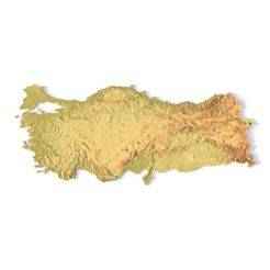 Turkey Topographic Map – 3D Model for 3D Printing & CNC Carving