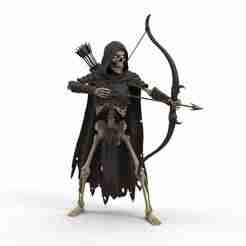 Undead Skeleton Archer Miniature STL for Tabletop RPG & Wargaming
