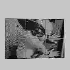 WALL ART - a woman in a black dress and stockings is posing in a swimming pool.