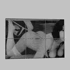 WALL ART - a woman lying on a sofa with a pillow