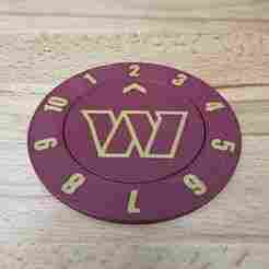 Washington Commanders Drink Count Coaster (Single+Multi Color)