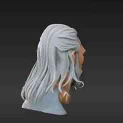 White Wolf Inspired Headsculpt 1/12 Scale - Battle-Hardened Fantasy Warrior with Viking Braids