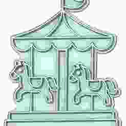 Whole carousel cookie cutter