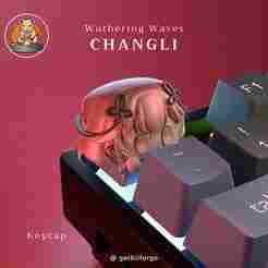 Wuthering Waves inspired Keycap - Changli - Cute Fanart