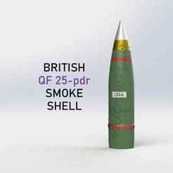 WW2 British 25-pdr Smoke Shell