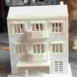 z scale building with shop