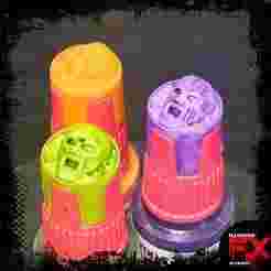 ZOMBIE HEAD - AK INTERACTIVE QUICK GEN COLOUR COLOR TRANSLUCENT BOTTLE SWATCH SUPER MINI CAP - 18ML