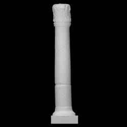 Base and colonnette with an integral capital