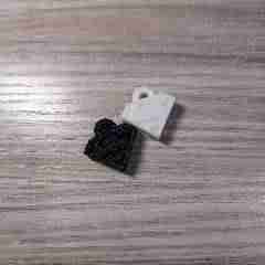 Among Us Voxel Keychain Killed Version