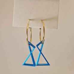 Diamond Elegance - Diamond Geometric Earrings - Boucles d'oreilles Diamant - Pendientes Diamante - Diamantohrring