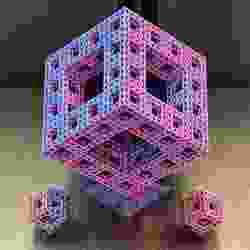 Menger-Style Rhombic Dodecahedron Fractal | Level 3