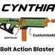 Metal bolt handle and mount for Silly's Cynthia