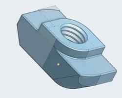 Nutenstein fÃ¼r Nut 10mm mit gedrucktem M6 Gewinde / T-slot Nut, 10mm Slot, With a Printed M6 Thread