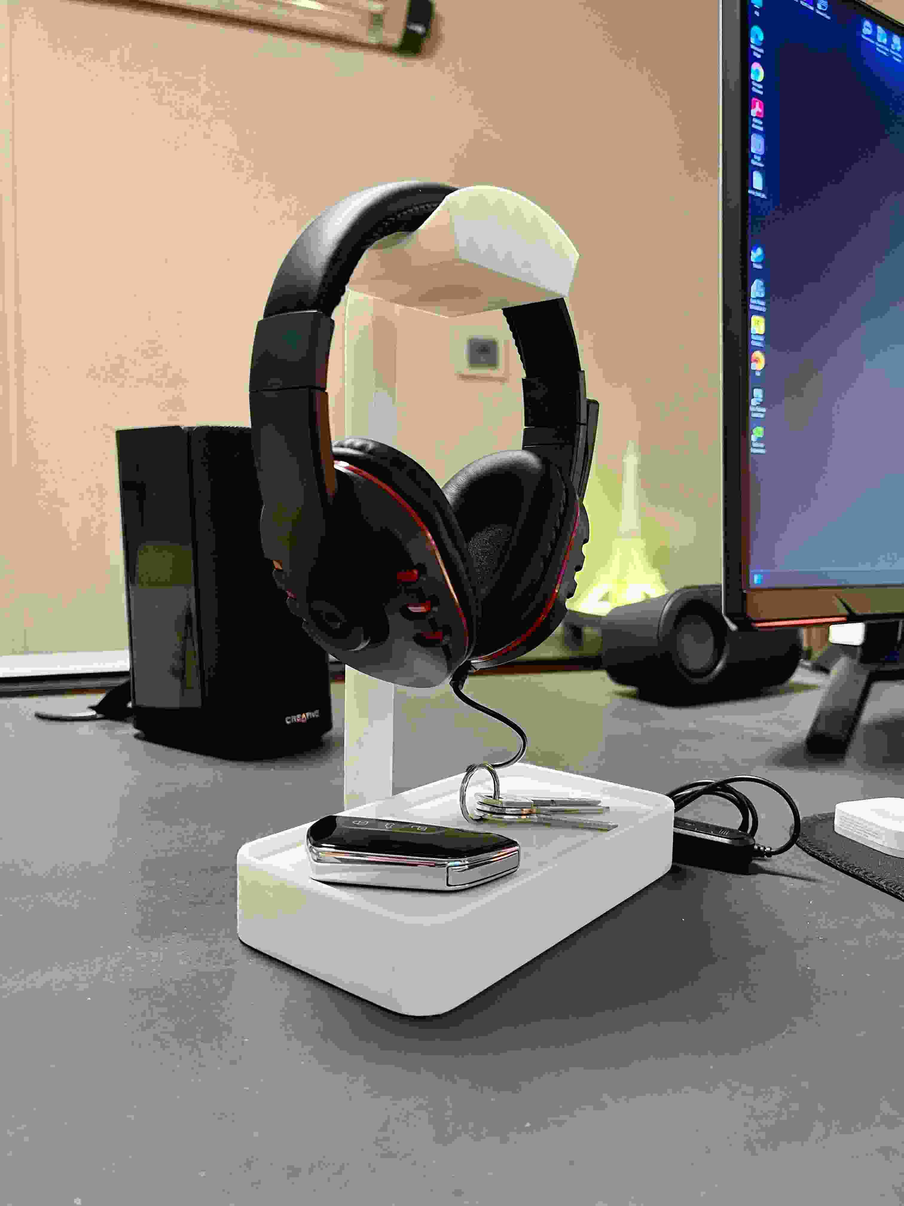 3D printing headphone stand organizer Kulaklık stand